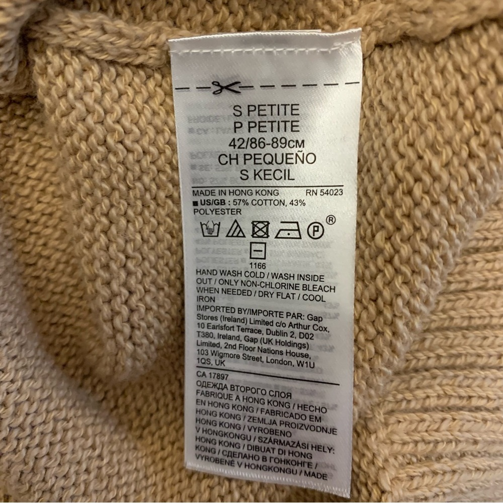 Banana Republic Camel Long Sleeve Petite Knit Dress NWT - Picture 12 of 12